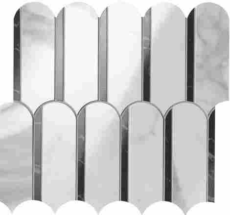 Мозаика Roma Gold Carrara Sup/Nero Elegante Mosaico Archs