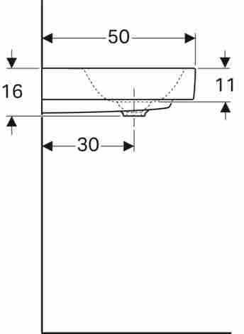 Geberit Citterio 120х50 Раковина подвесная/встраиваемая с двумя отверстиями под смеситель фото 4