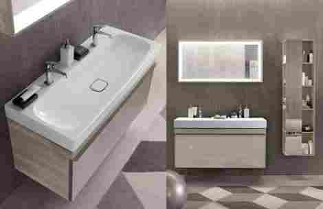 Geberit Citterio 120х50 Раковина подвесная/встраиваемая с двумя отверстиями под смеситель фото 5