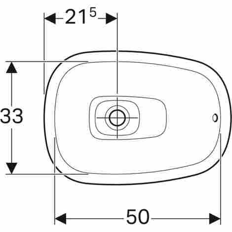 Geberit Citterio 56x40 Раковина накладная c переливом фото 2