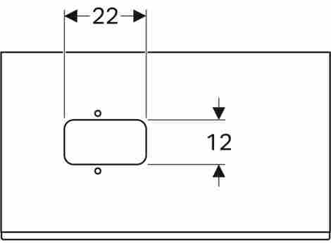 Geberit Citterio 88 Тумба под раковину Citterio 56х40 см с одним выдвижным ящиком, темный дуб фото 2