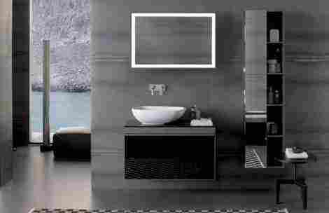 Geberit Citterio 88 Тумба под раковину Citterio 56х40 см с одним выдвижным ящиком, темный дуб фото 6