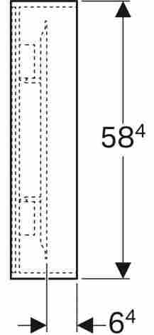 Geberit Citterio 88,4х58,4 Зеркало с подсветкой, Бежевый дуб фото 4