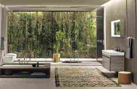 Geberit Citterio 88,4х58,4 Зеркало с подсветкой, Бежевый дуб фото 5