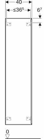 Geberit Citterio Шкаф-пенал подвесной, темный дуб фото 5