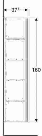 Geberit Citterio Шкаф-пенал подвесной, темный дуб фото 6