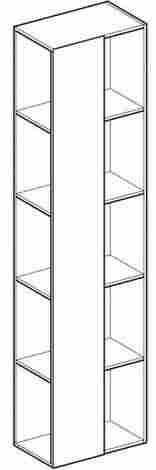 Geberit Citterio Стеллаж подвесной с зеркалом,серо-коричневый дуб фото 3