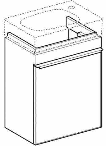 Geberit Citterio Тумба под раковину Citterio 45 см, подвесная, светлый дуб фото 3