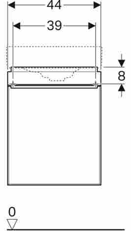 Geberit Citterio Тумба под раковину Citterio 45 см, подвесная, светлый дуб фото 4