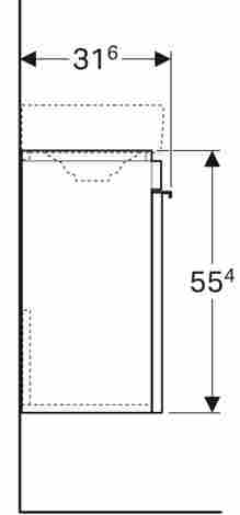 Geberit Citterio Тумба под раковину Citterio 45 см, подвесная, светлый дуб фото 5