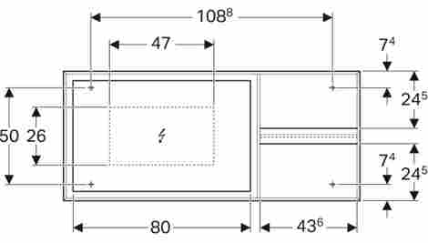 Geberit Citterio Зеркало с подсветкой и полкой, Серо-коричневый фото 3