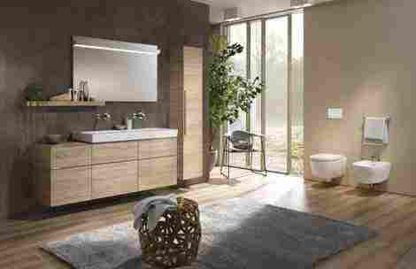 Geberit Icon Шкаф-пенал подвесной, натуральный дуб фото 2