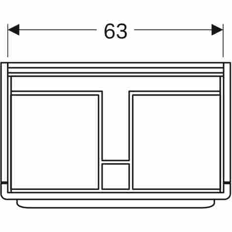 Geberit MyDay 68х43 Тумба под раковину 80 см, какао с молоком фото 2