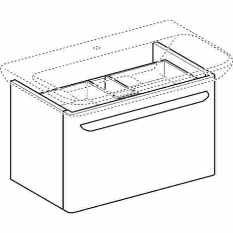 Geberit MyDay 68х43 Тумба под раковину 80 см, какао с молоком фото 3