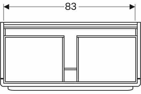 Geberit MyDay 88х40,5 Тумба под раковину 100 см, какао с молоком фото 2