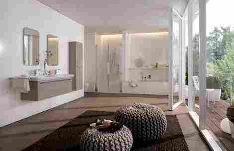 Geberit MyDay Шкаф-пенал подвесной, какао с молоком фото 2