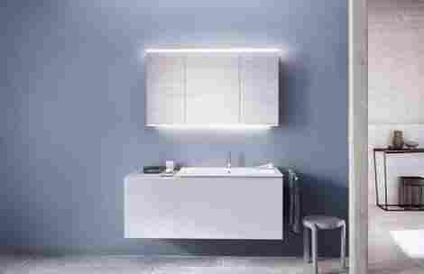 Geberit Option Plus 120х70 Зеркало-шкафчик трехдверный c подсветкой фото 5