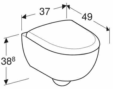 Geberit Renova Compact Комплект подвесного безободкового унитаза с инсталляцией Delta, сиденьем плавное опускание, клавишей Delta 21 белый фото 2