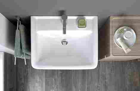 Geberit Renova Plan 65х48 Раковина подвесная/встраиваемая с отверстием под смеситель фото 5