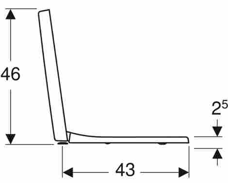 Geberit Renova Plan Крышка-сиденье дюропласт плавное опускание фото 4