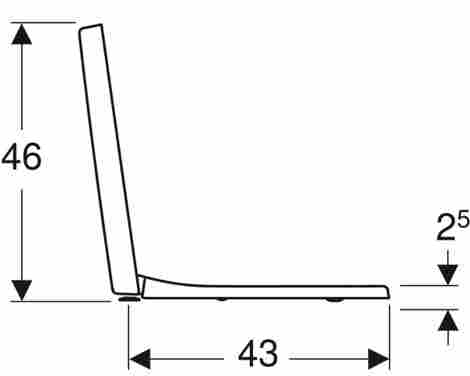 Geberit Renova Plan Крышка-сиденье дюропласт плавное опускание, быстросъемное фото 4