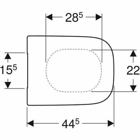 Geberit Renova Plan Крышка-сиденье дюропласт плавное опускание, быстросъемное, крепление сверху фото 2