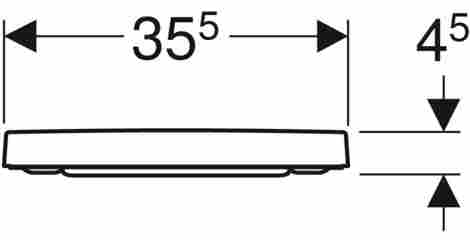 Geberit Renova Plan Крышка-сиденье дюропласт плавное опускание, быстросъемное, крепление сверху фото 3