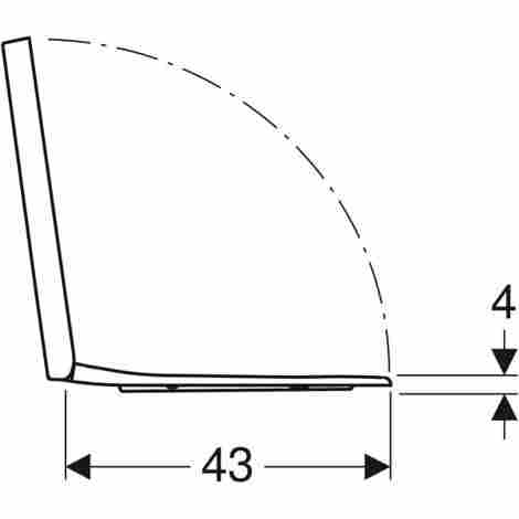 Geberit Renova Plan Крышка-сиденье дюропласт плавное опускание, быстросъемное, крепление сверху фото 4