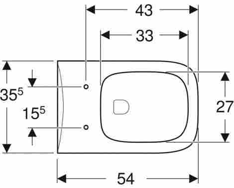 Geberit Renova Plan Rimfree Унитаз подвесной безободковый фото 2