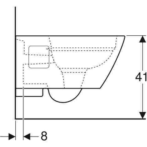 Geberit Renova Plan Rimfree Унитаз подвесной безободковый, полузакрытый фото 4
