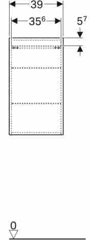 Geberit Renova Plan Шкаф настенный, Белый глянцевый фото 3