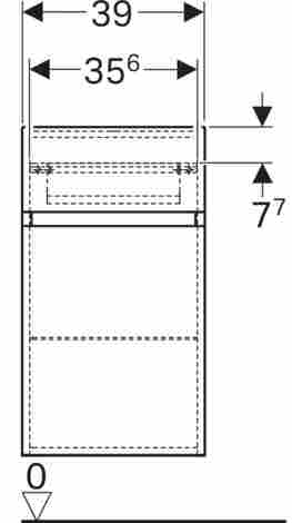 Geberit Renova Plan Шкаф настенный с выдвижным ящиком, Белый глянцевый фото 3