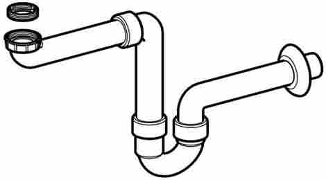 Geberit Сифон для раковины, горизонтальный выпуск фото 3