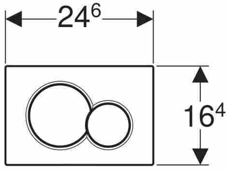 Geberit Sigma 01 Двойная кнопка слива (гальванизированная латунь) фото 2