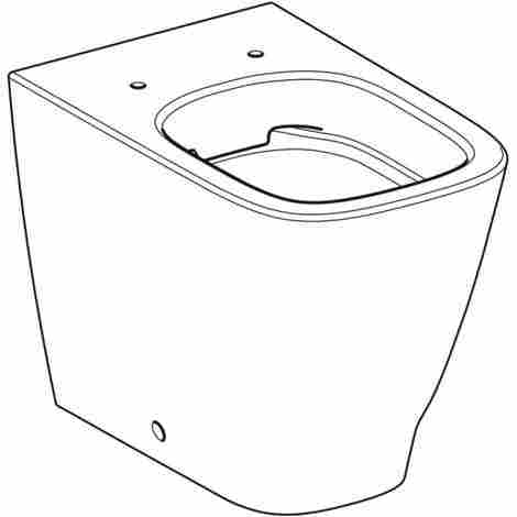 Geberit Smyle Square Унитаз напольный безободковый, приставной (чаша) фото 2