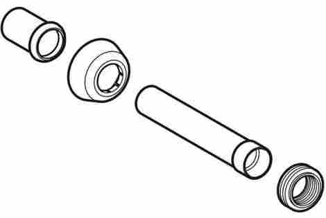 Geberit Удлинитель колена смыва в комплекте, с манжетой (альпийский белый) фото 2