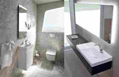 Geberit Xeno-2 160x71 Зеркало с прямым освещением и фоновой подсветкой фото 5