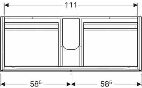 Geberit Xeno-2 Тумба под раковину 120 см, с четырьмя выдвижными ящиками, белый глянцевый фото 3