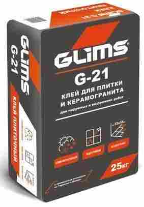 Клей G-21 для плитки и керамогранита 25 кг