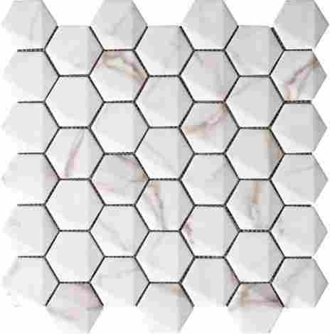 Мозаика Hexagonal Calacata