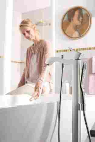 Hansgrohe Metropol Classic смеситель для ванны с душем, напольный, хром/золото 31445090 фото 3