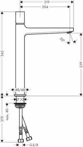Hansgrohe Metropol Select Смеситель для раковины высокий, однорычажный, с донным клапаном 32572000 фото 2