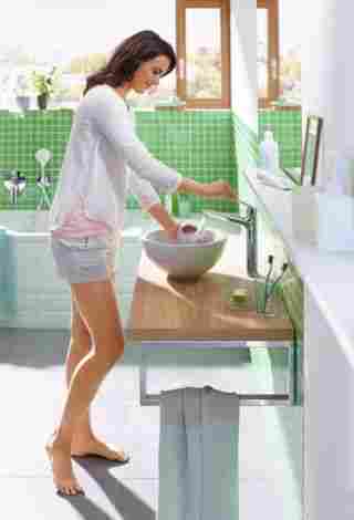 Hansgrohe Novus Смеситель для раковины высокий, однорычажный, с донным клапаном 71123000 фото 3