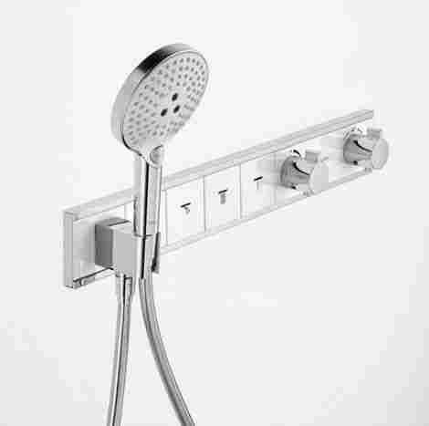 Hansgrohe RainSelect смеситель для душа встраиваемый с 4-мя конопками, термостатический, внешняя часть/Белый 15357400 фото 7