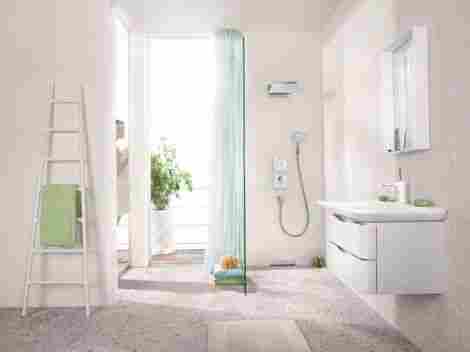 Hansgrohe ShowerSelect Glass Highflow смеситель для душа встраиваемый, термостатический, с отдельным выводом для ручного душа, внешняя часть, стекло/Белый 15735400 фото 4