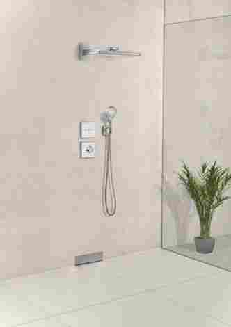 Hansgrohe ShowerSelect Glass Highflow смеситель для душа встраиваемый, термостатический, внешняя часть, стекло/Белый 15734400 фото 3