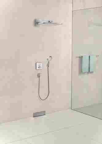 Hansgrohe ShowerSelect Glass смеситель для душа встраиваемый на 2 потребителя, термостатический, внешняя часть, стекло/Белый 15738400 фото 3