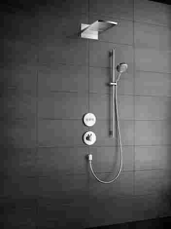Hansgrohe ShowerSelect S Highflow смеситель для душа встраиваемый, термостатический, внешняя часть, с клапаном для ручного душа 15742000 фото 3