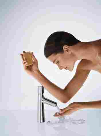 Hansgrohe Talis Select S 100 Смеситель для раковины, однорычажный, с донным клапаном 72042000 фото 3