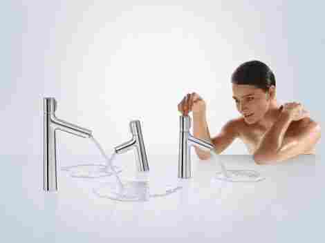 Hansgrohe Talis Select S 100 Смеситель для раковины, однорычажный, с донным клапаном 72042000 фото 4